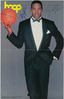 1985 Michael Jordan Signed 11x16" Hoops Poster with Rare Full Name Rookie Signature - PSA/DNA GEM MINT 10
